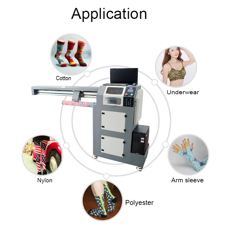 Custom  3D design socks printing machine seamless socks printer
