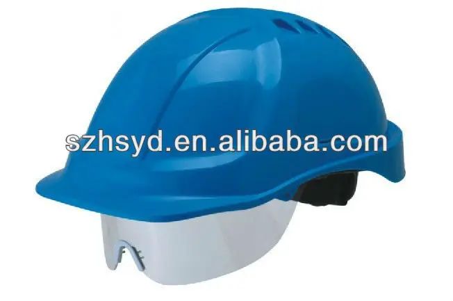 EN ANSI Z89.1 Standard Approved Safety Hard Hat With Retractable Eye Shield