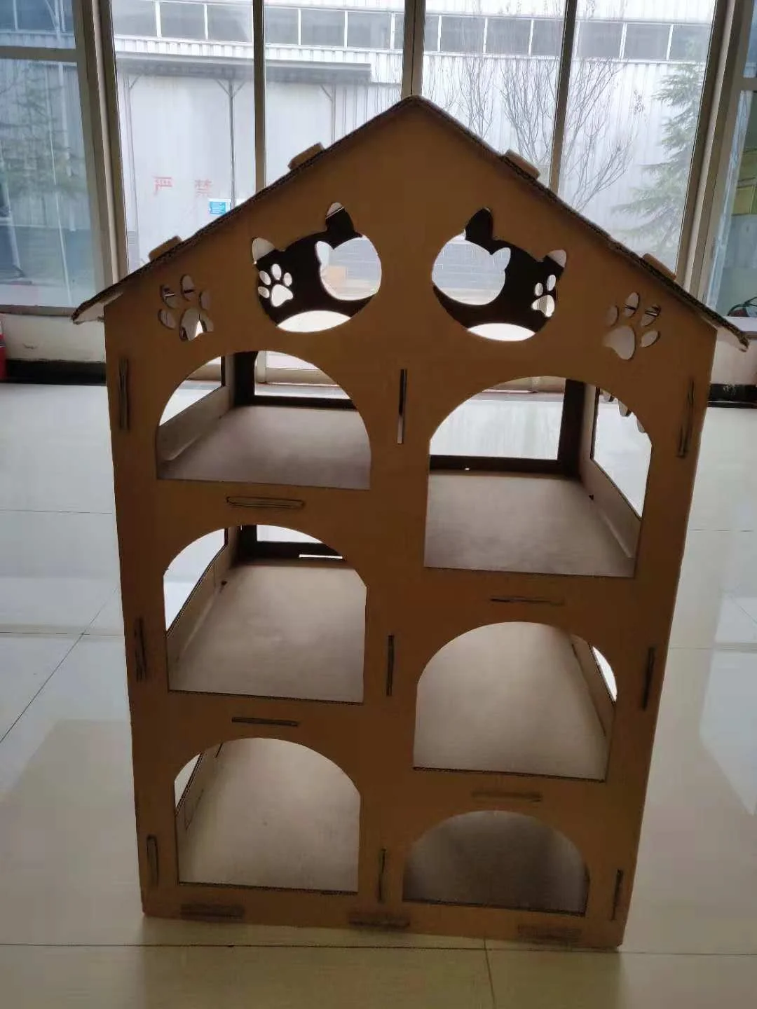 
Three-dimensional diy wood pet house bed combination cat climbing frame 