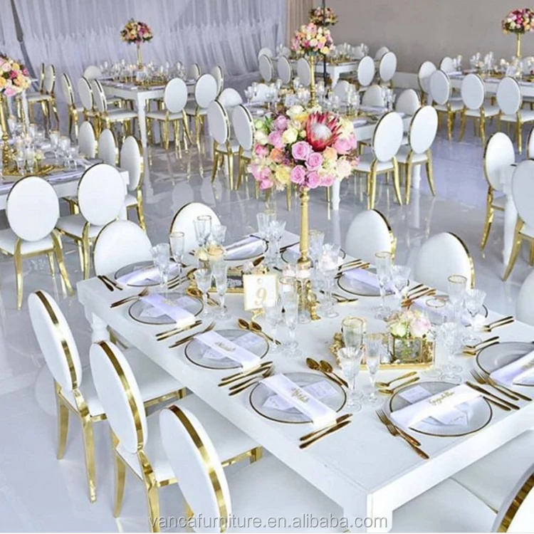 Fashionable romantic white wedding furniture wedding event chairs for sale