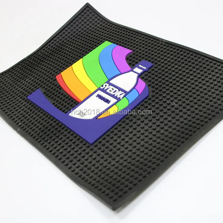 Винный резиновый ПВХ-коврик для бара, дизайн под заказ