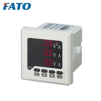 FATO Three Phase Digital Current Volt Frequency Meter Energy Meter, multi-function electric meter