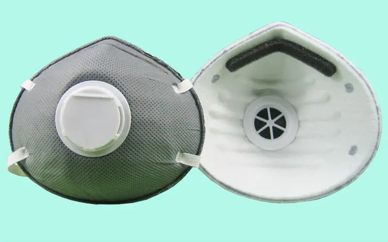 Niosh N95 Mascara de carbon activado N95 carbon Respirador N95 Mascara de polvo Mascara de copa N95 Large size carbon mask