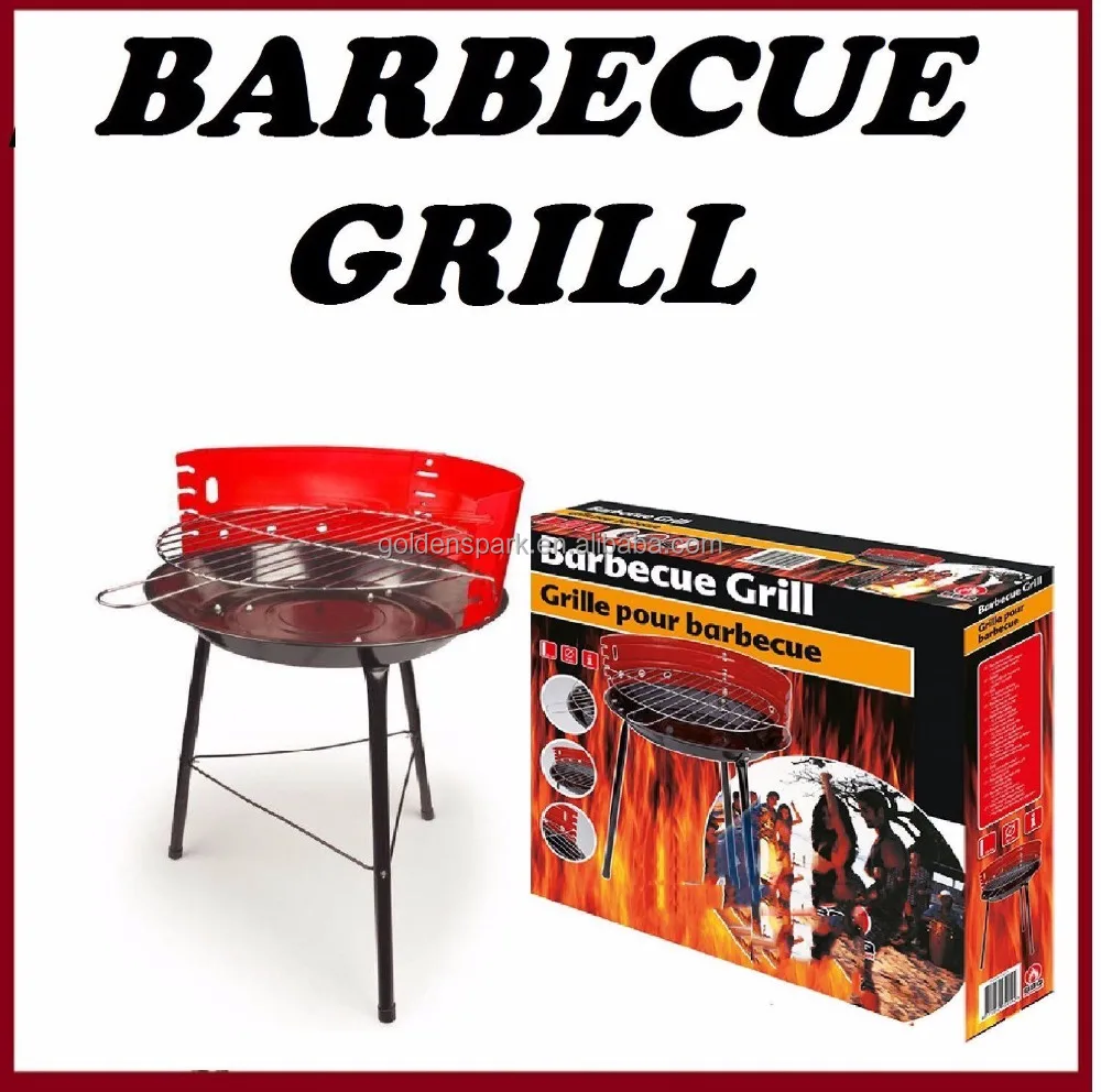 Portable Adjustable Round Barbecue BBQ Charcoal Grill