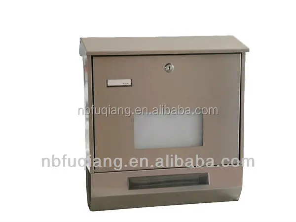 
FQ-200 Stainless steel house numbers mailbox with solar power light led solar letterbox solar address numbers maibox 