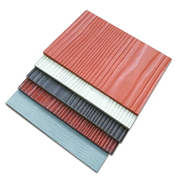 Factory Cheap Price 9mm High Density Eco-friendly Exterior Wall Fireproof Wood Grain Fiber Cement Siding Boards For Villa