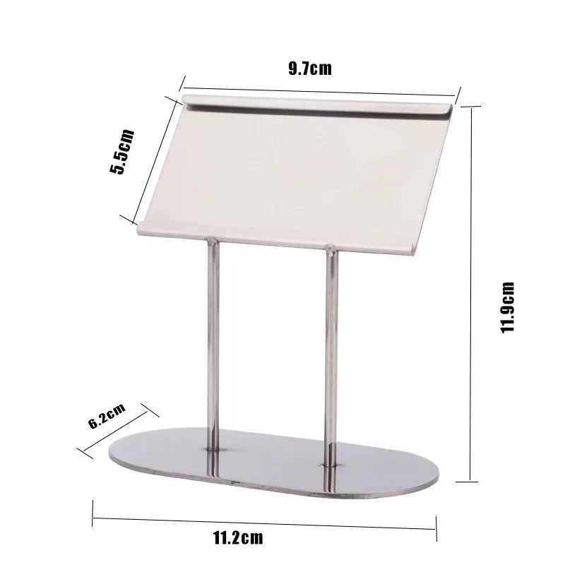 Customizable Stainless Steel Restaurant Buffet Tag Holder