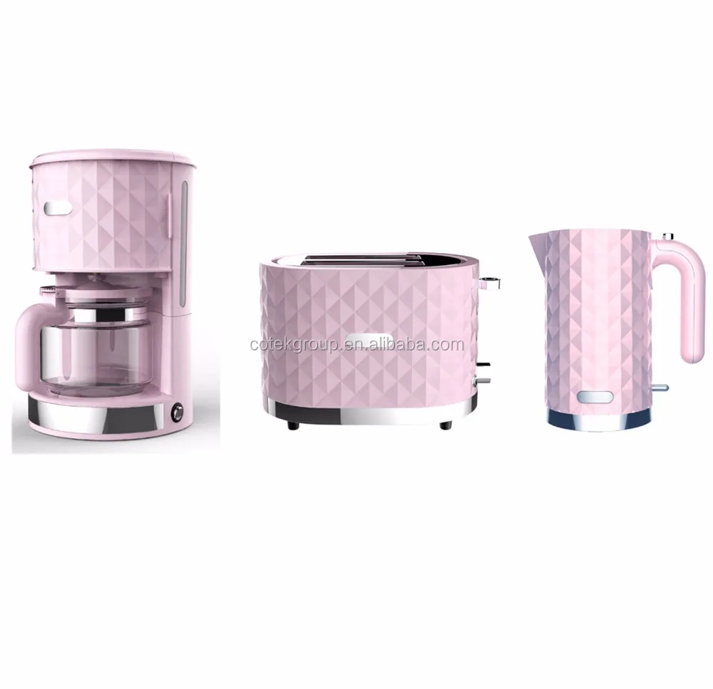 Small kitchen appliance with Coffee machine Electric Kettle and 2 slot Toaster