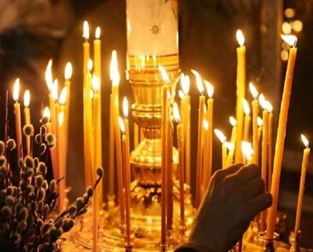 classic traditional prayer beeswax Saint Nicholas Greek Orthodox Church candles