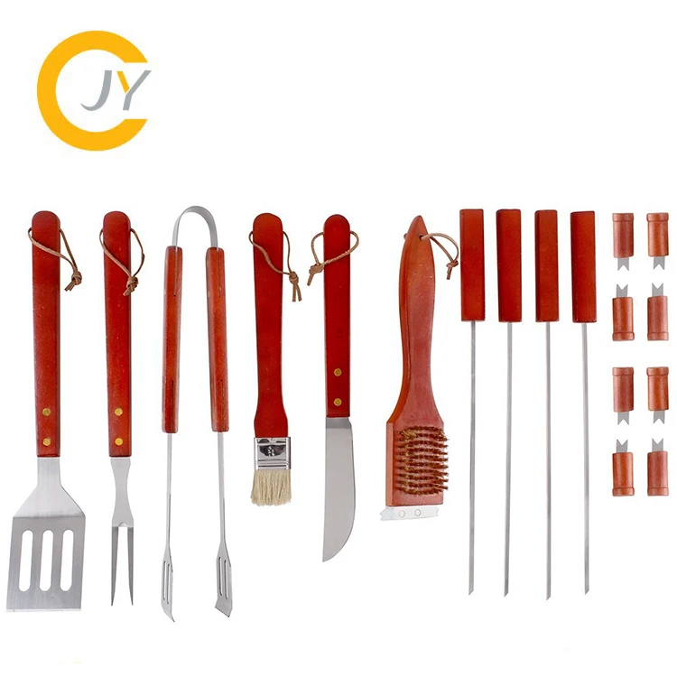 Amazon Top Barbecue Grill Set Cleaning Brush Private Label BBQ Tool Box Grill Tongs