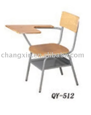 
wooden school chair with table 