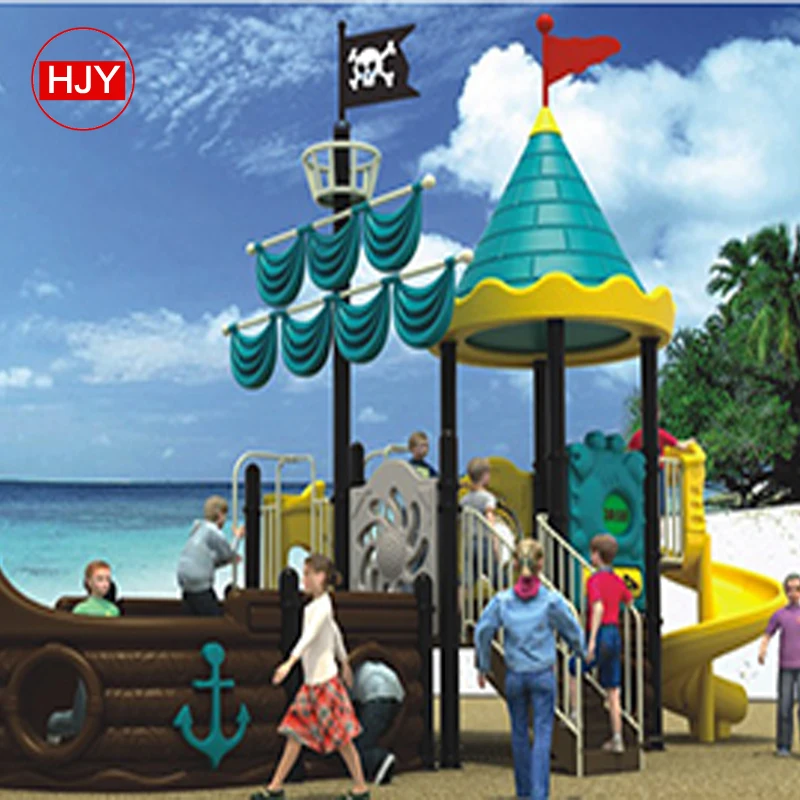 wholesale custom kindergarten children plastic slide with swing