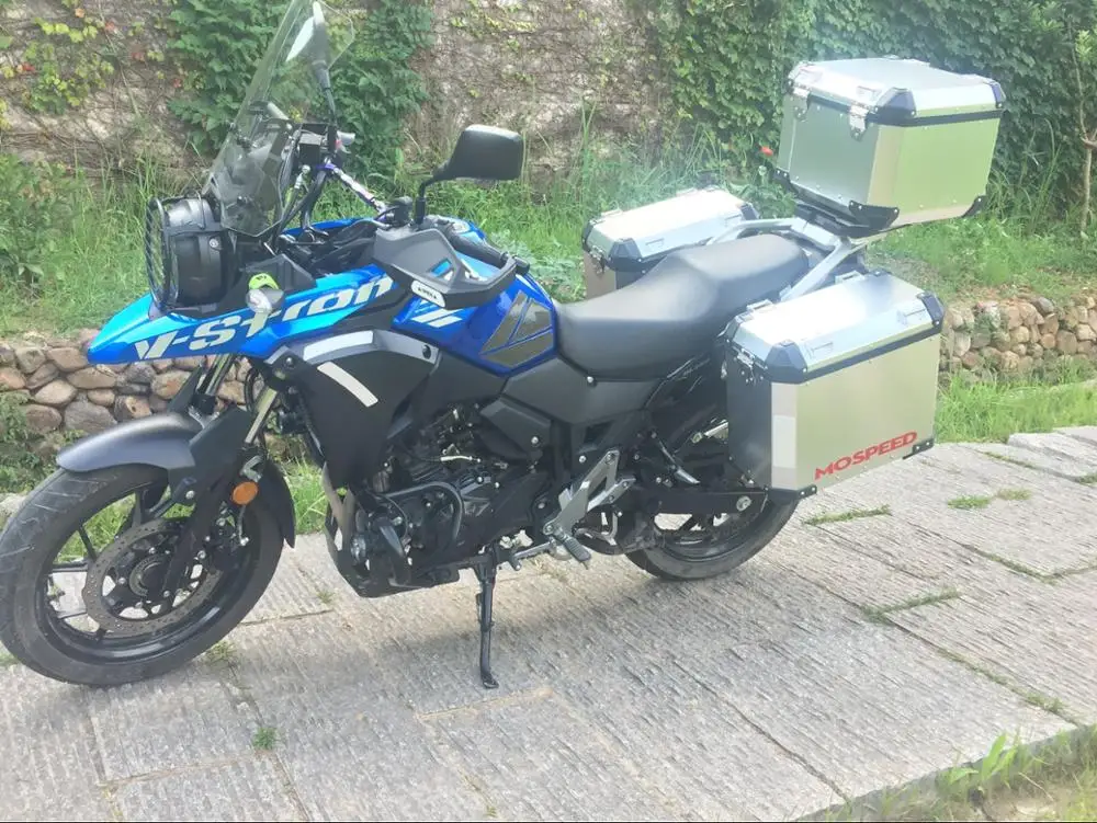 Алюминиевая боковая доставка мотоцикла и задняя коробка для Dl250 Suzuki