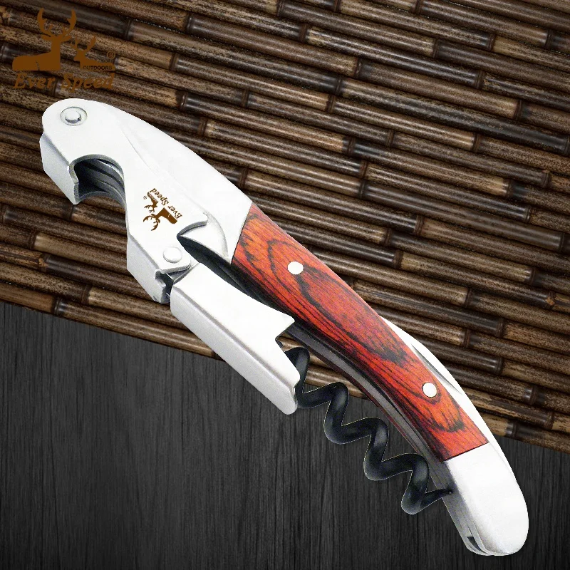 Fancy Multi functional Promotional wood handle bottle opener