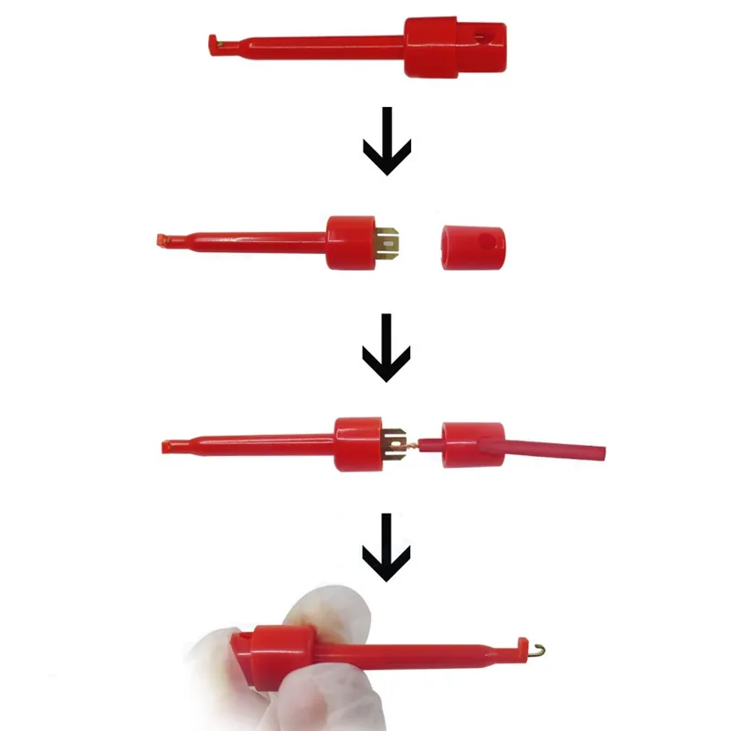 Мультиметр комплект свинцовых проводов крюк тестовый зажим для захвата тестовый зонд кабель сварочный тестовый зажим