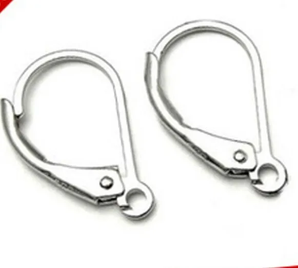 rose gold nickel free D 16mm drop pure 925 pure french clip sterling silver diy lever back clip earring findings