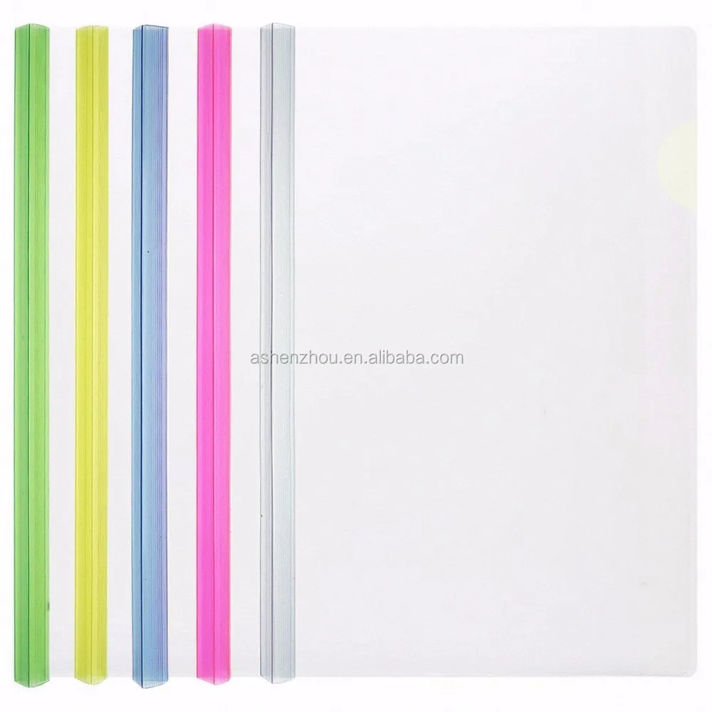 Cheap promotional custom office document decorative file folders PVC slide binder report cover