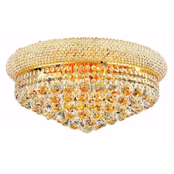 Потолочный светильник Royal Cut Clear Crystal and Gold Flush Mount-51113