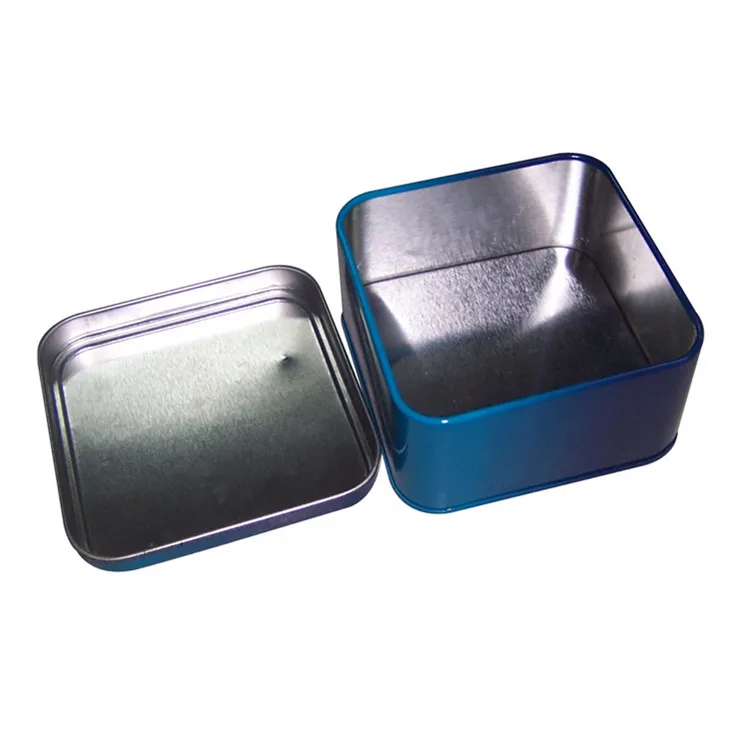Gift Square Metal Tin Boxes Tin Boxes With Sponge