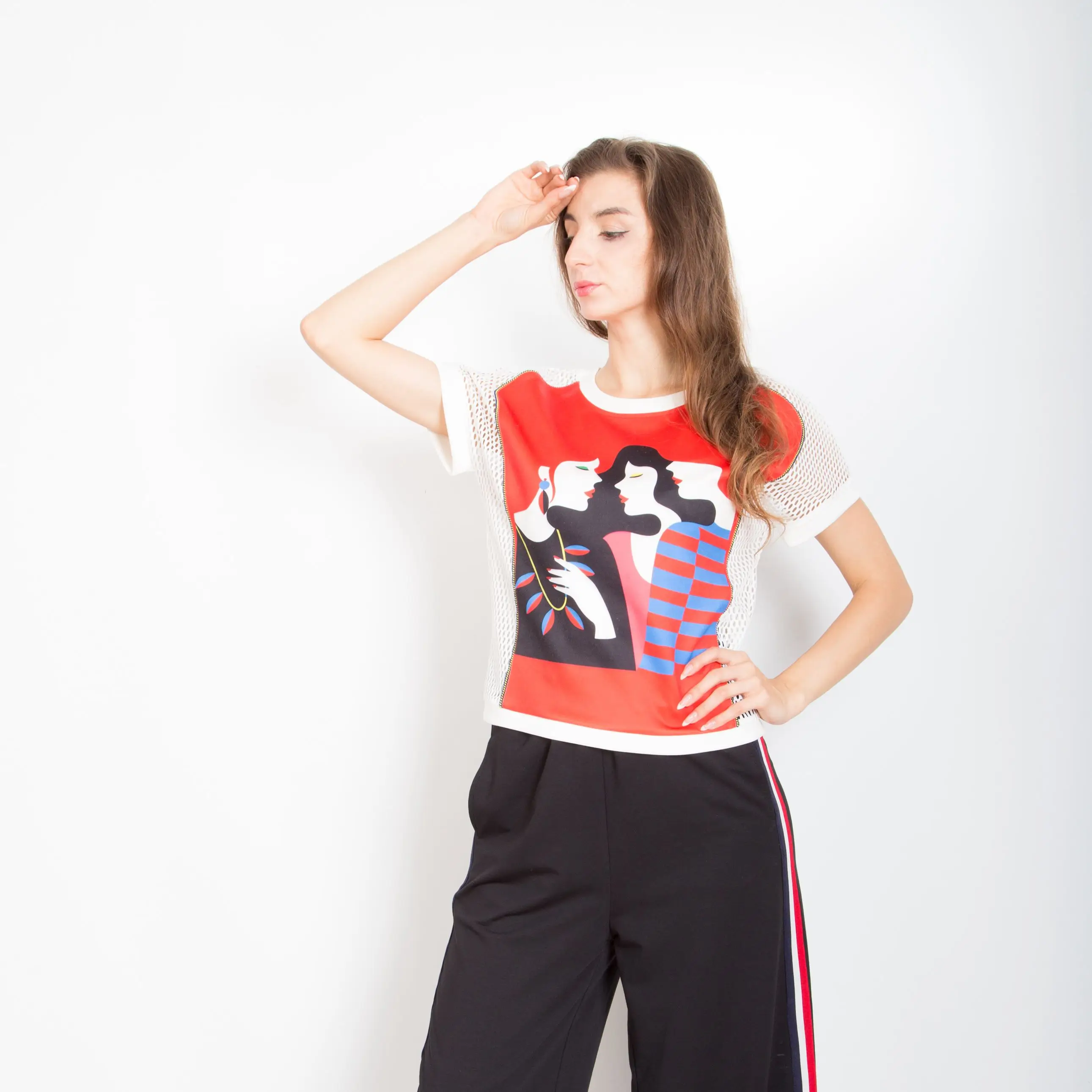 Новый стиль Мода печатных Повседневная Женская блузка