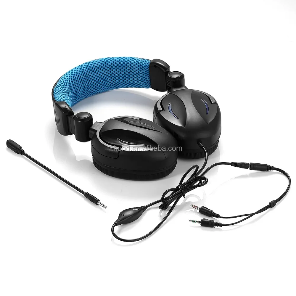 Hot sell wired video gaming stereo Headset detachable Mic game headphone for PlayStation 4 Xbox one PC Mobile Tablet