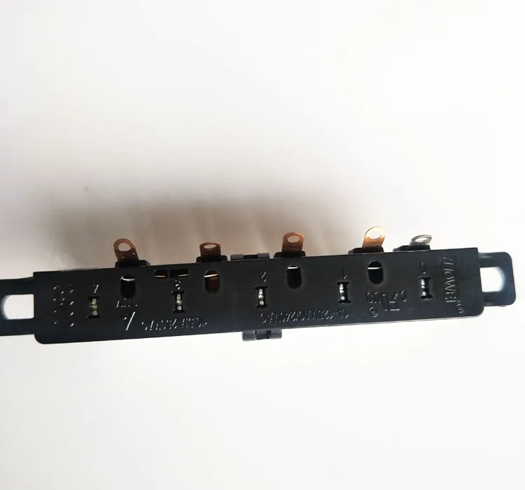 Electric fan piano switch 5 key 3 speed soldering wiring white push button keyboard mechanical switches