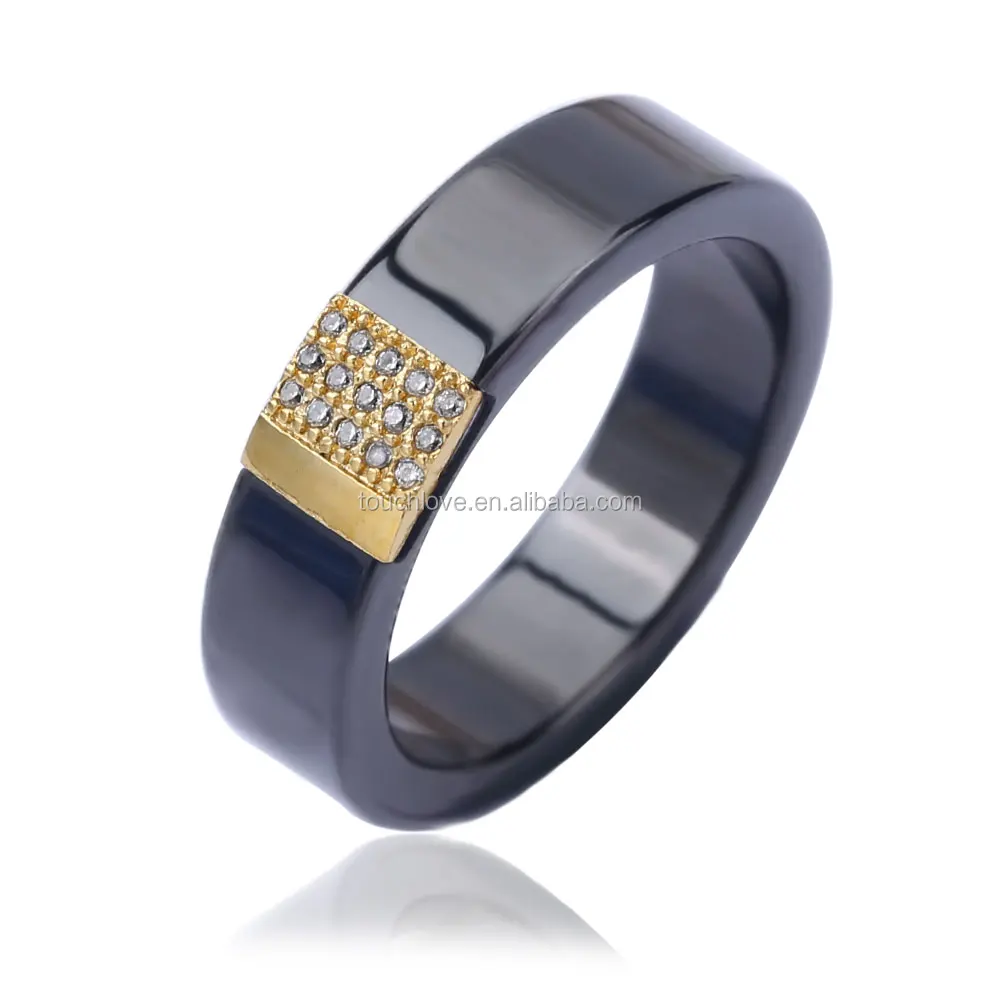 new fashion wholesale black ceramic ring for women