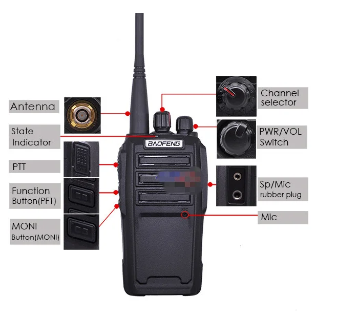 Cheap Walkie Talkie 8w Baofeng UV-6  VHF UHF FM Dual Band Ham Radio Transceiver