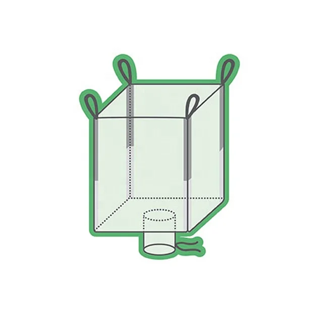 
Cross corner loop duffle top skirt top flat bottom FIBC bulk bags 