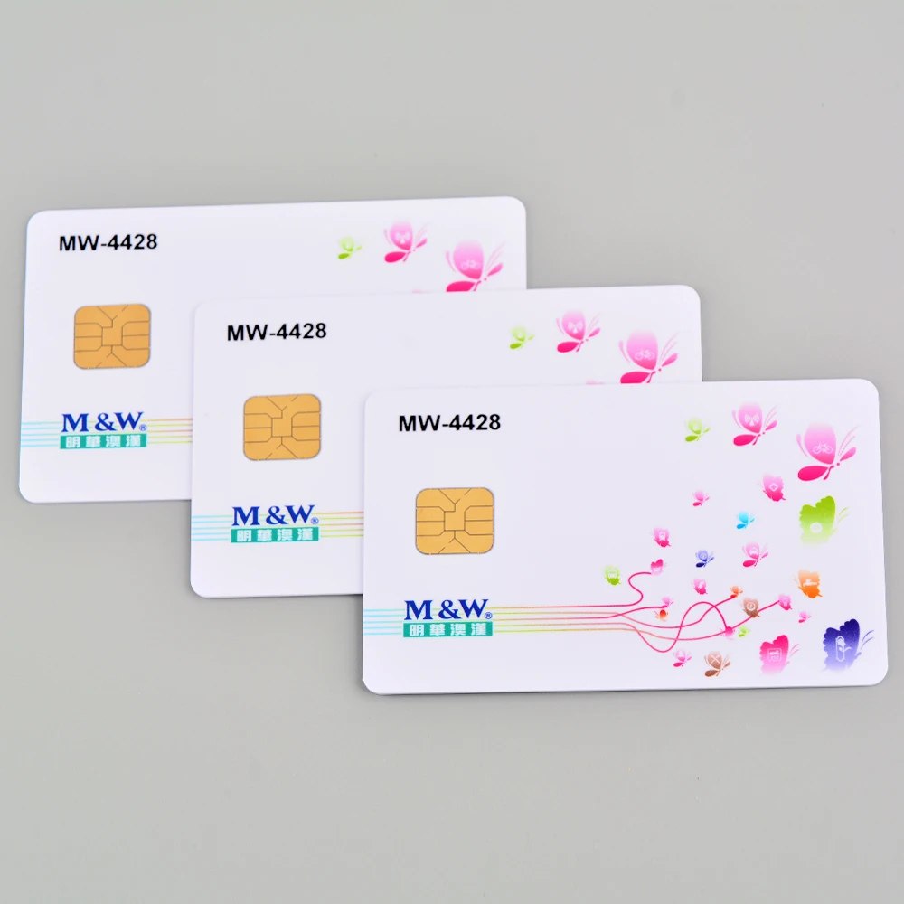 Смарт-карта SLE5542, Заводская контактная чиповая карта 2k SLE5542, индивидуальный логотип CMYK, офсетная/шелковая/Цифровая печать