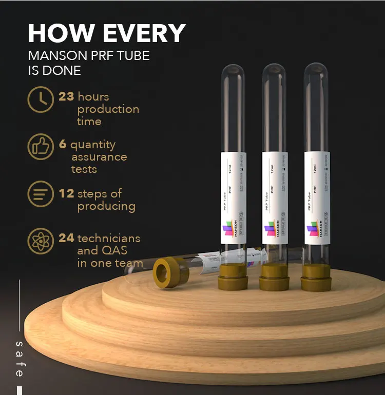 Vacuum Sterile Pyrogen Free Platelet Rich Fibrin PRF Tube