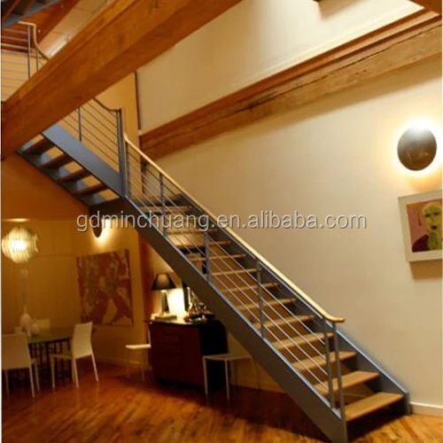 easy install solid wooden industrial stair staircase handrails