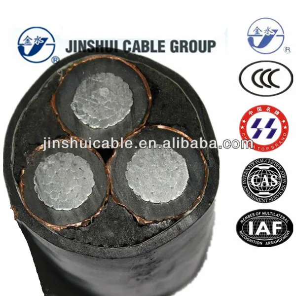 3.6/6kv изоляцией из сшитого полиэтилена стальной ленты бронированный кабель алюминиевый 3 основных 185mm2