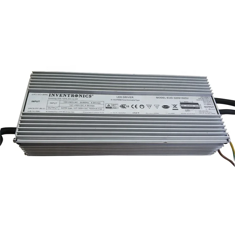 EUD-320S150DV Inventronics 300 Вт мА водонепроницаемый светодиодный драйвер с регулируемой