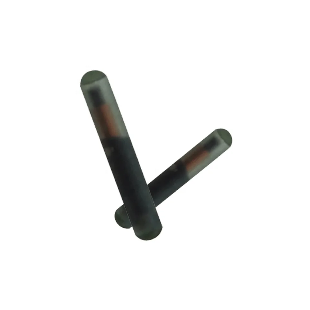 EM4305 RFID  Glass Tag with 2.12*12mm/1.4*8mm/1.25*7mm Microchip For Pet Identification