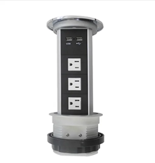 Tabletop Hidden Intelligent  Pop up  Power Electrical Socket motorized with usb outlet