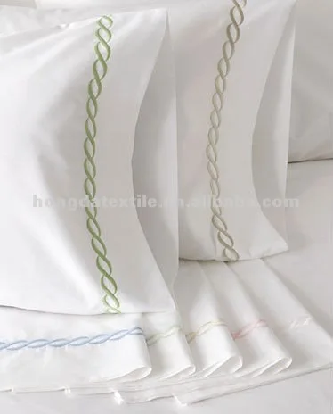 400TC machine embroidery cotton bed sheets designs/bedding set