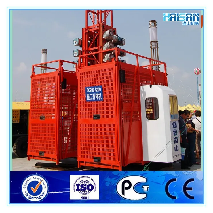 SC200/200 2T Construction Elevator Construction Hoist For Builder