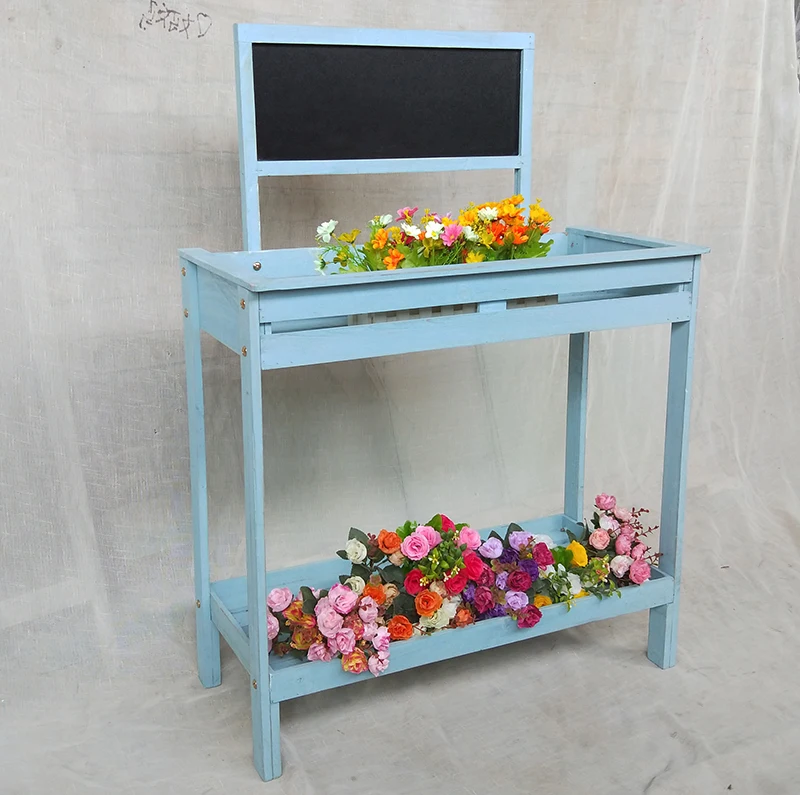 
American style multilayer white folding solid wood flower shelf 