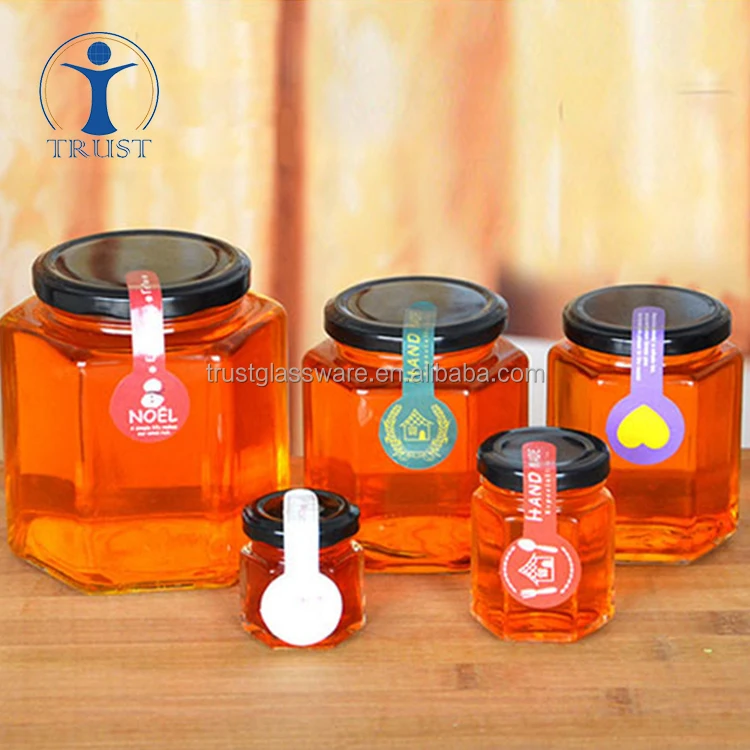China Factory Wholesale Different Size Bee Glass Honey Jar,Glass Jars For Honey