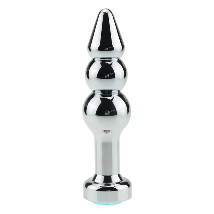 Women Sex Toy Stainless Spiral Metal Beads Anal Plug