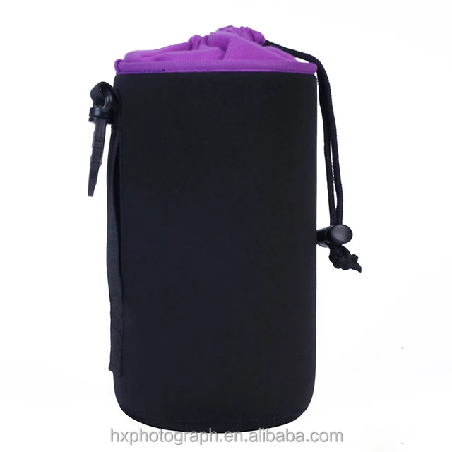 Wholesale Waterproof Drawstring Printed Logo Waterproof Neoprene DSLR Camera Lens Pouch
