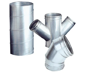 Galvanized steel air condition duct ventilation spiral air duct and fittings