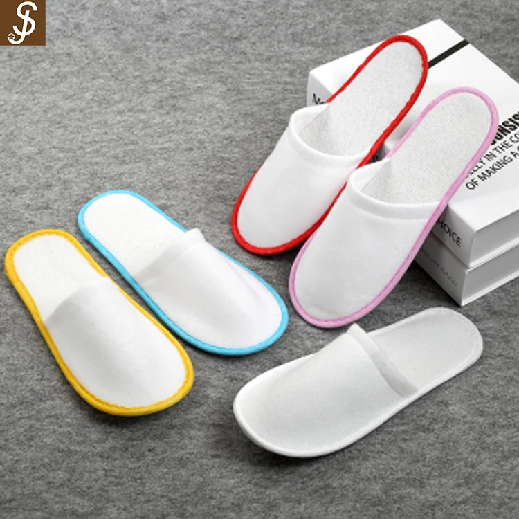 S&J Factory Cheap 100% Cotton Easy Washable Hotel Disposable Slipper Cheap Spa Slippers for Men Women