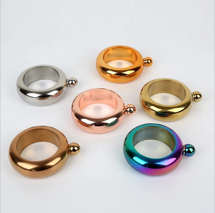 Плоская фляжка из нержавеющей стали с герметичной крышкой, цветная вакуумная фляжка для спирта, 3,5 унций