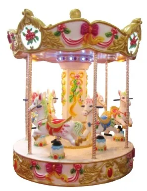 Mini merry go round carousel for sale / 3 seats mini carousel for sale (QX-129E)
