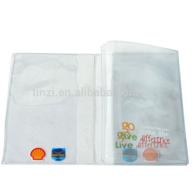 PVC Clear Transparent Travel Plastic Document Holder Passport  Cover