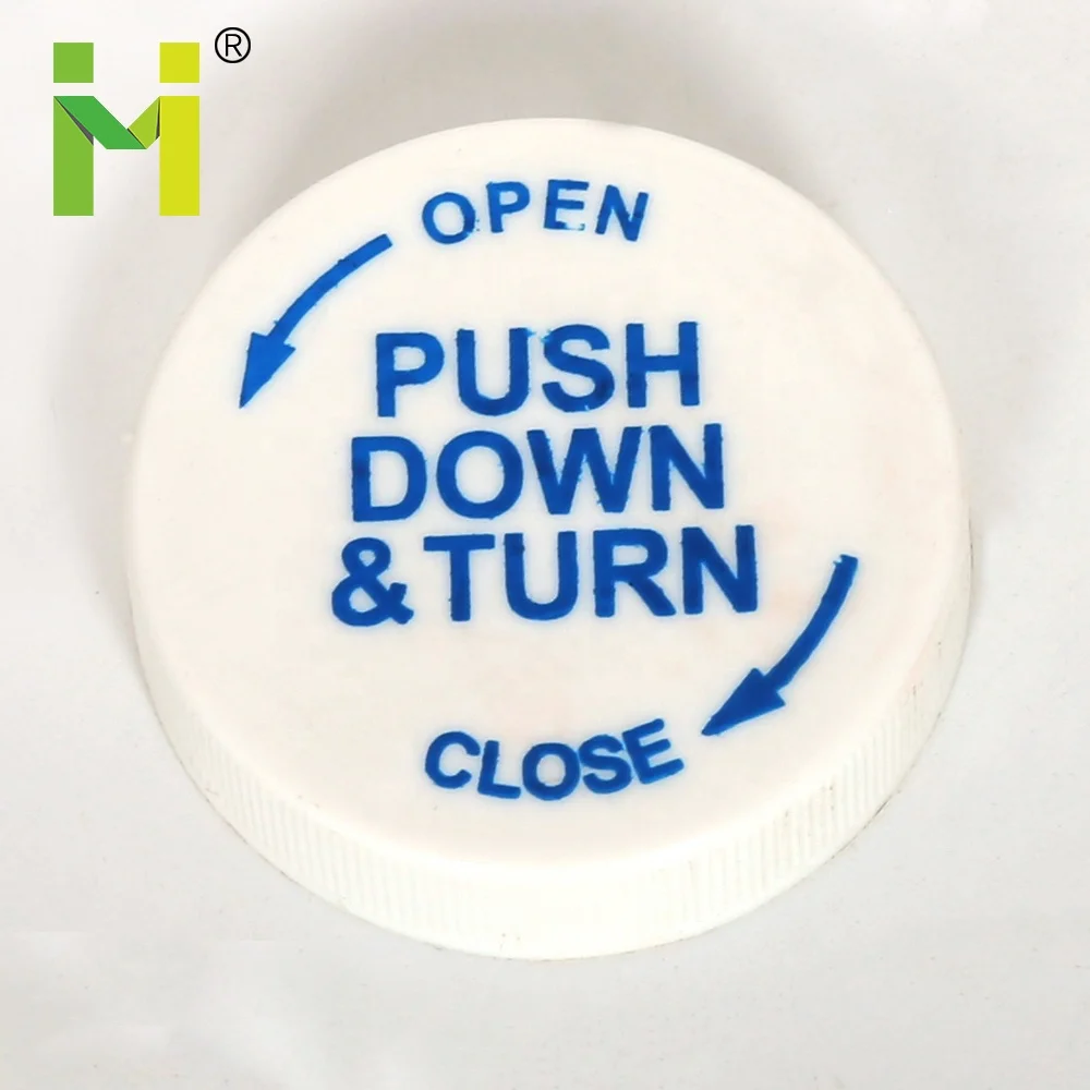 Plastic Child Resistant Push Down and Turn Vials