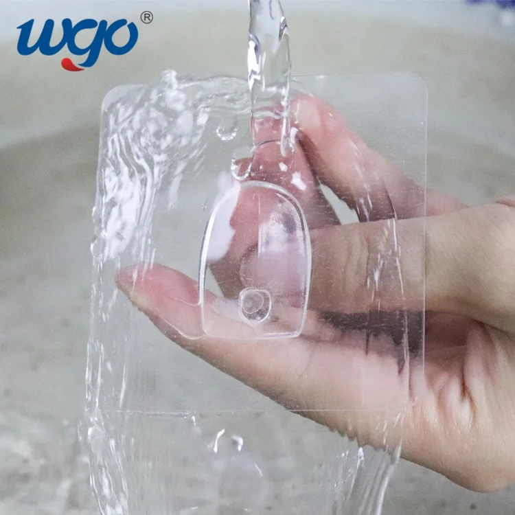 Hanging Hook With Tape Transparent Strong Door Wall Hangers Hooks Suction Heavy Load Rack Cup Sucker For Kitchen Bathroom