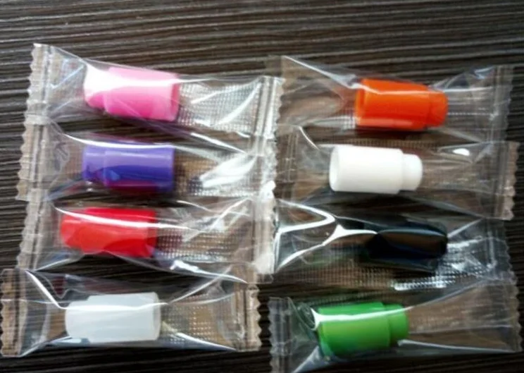 Colorful individually wrapped disposable 510 drip tip silicone mouthpiece test tip